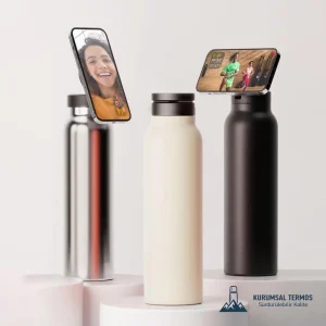 3434 Çelik Termos - Telefon Tutuculu