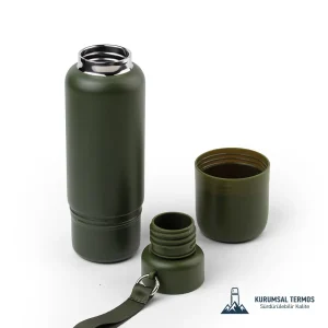 Bardaklı Termos 500 Ml - Haki - KTT 1601