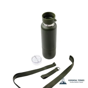 Bardaklı Termos 500 Ml - Haki - KTT 1601
