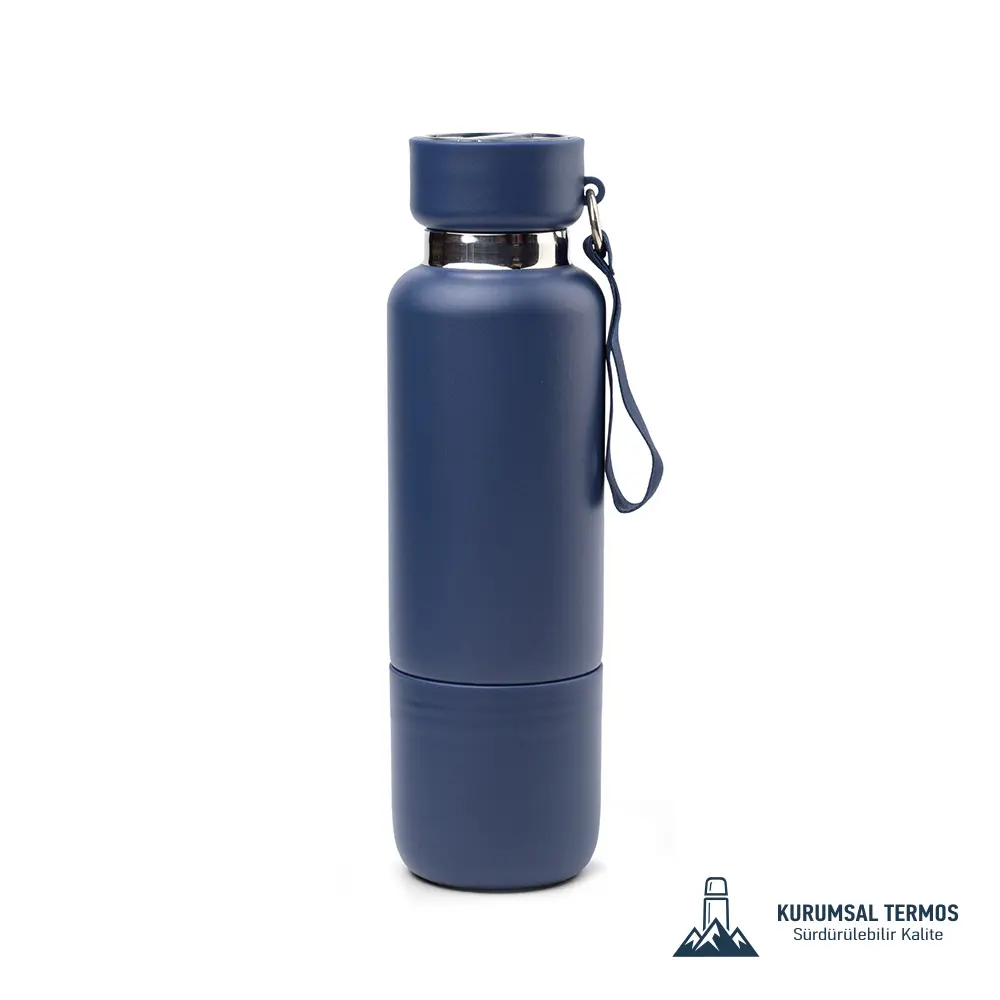 Bardaklı Termos 500 Ml - Lacivert - KTT 1602