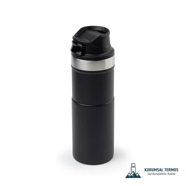 Basmalı Kapaklı Termos 500 ml Siyah (KTT-3000)