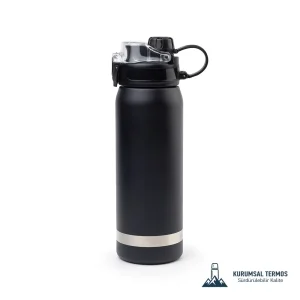 Kilitli Pipetli Termos 800 ml Siyah (KTT-2000)