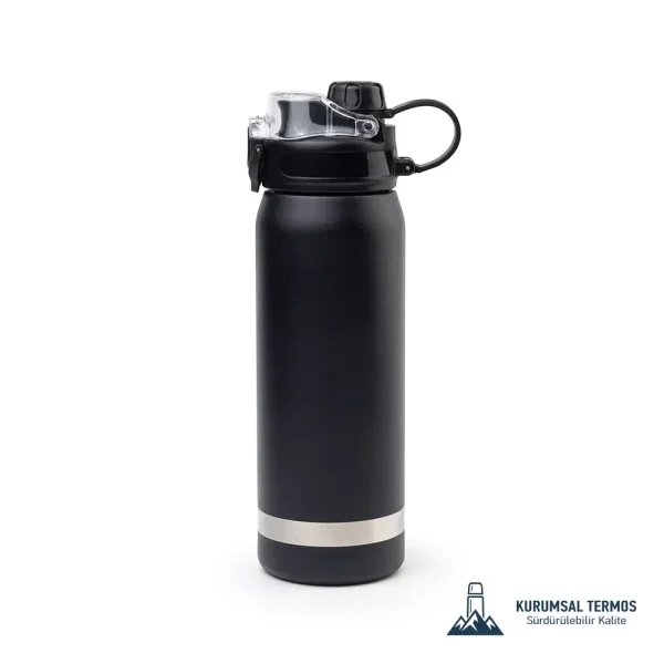 Kilitli Pipetli Termos 800 ml Siyah (KTT-2000)