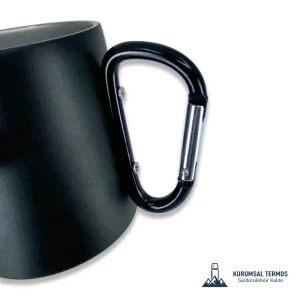 Karabinalı Çelik Bardak Termos- 280 Ml – Siyah – KTB 1001