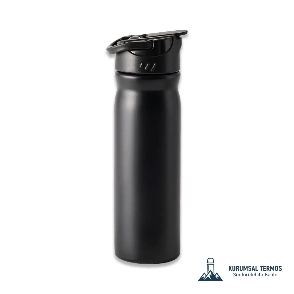 Pipetli Taşıma Saplı Termos - 500 Ml - Siyah - KTT 17000