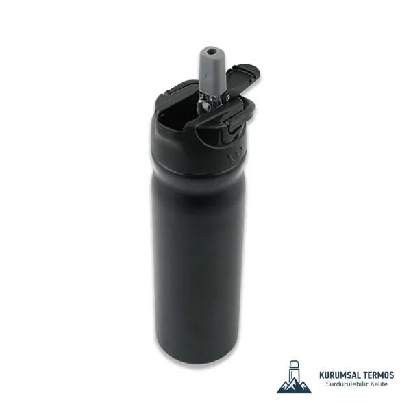 Pipetli Taşıma Saplı Termos - 500 Ml - Siyah - KTT 17000