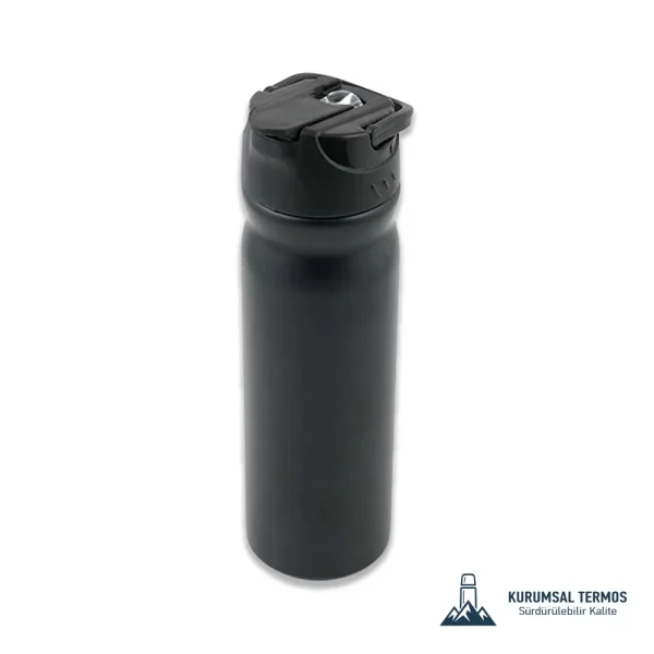 Pipetli Taşıma Saplı Termos - 500 Ml - Siyah - KTT 17000
