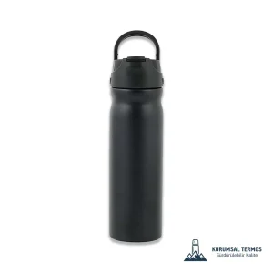 Pipetli Taşıma Saplı Termos - 500 Ml - Siyah - KTT 17000