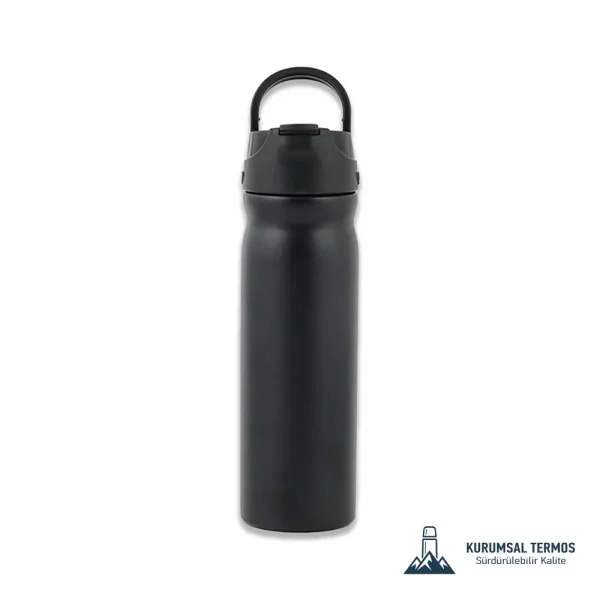 Pipetli Taşıma Saplı Termos - 500 Ml - Siyah - KTT 17000