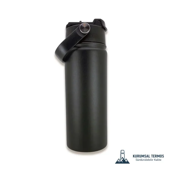 Pipetli Taşıma Saplı Termos 500 ML – Siyah – KTT 7050