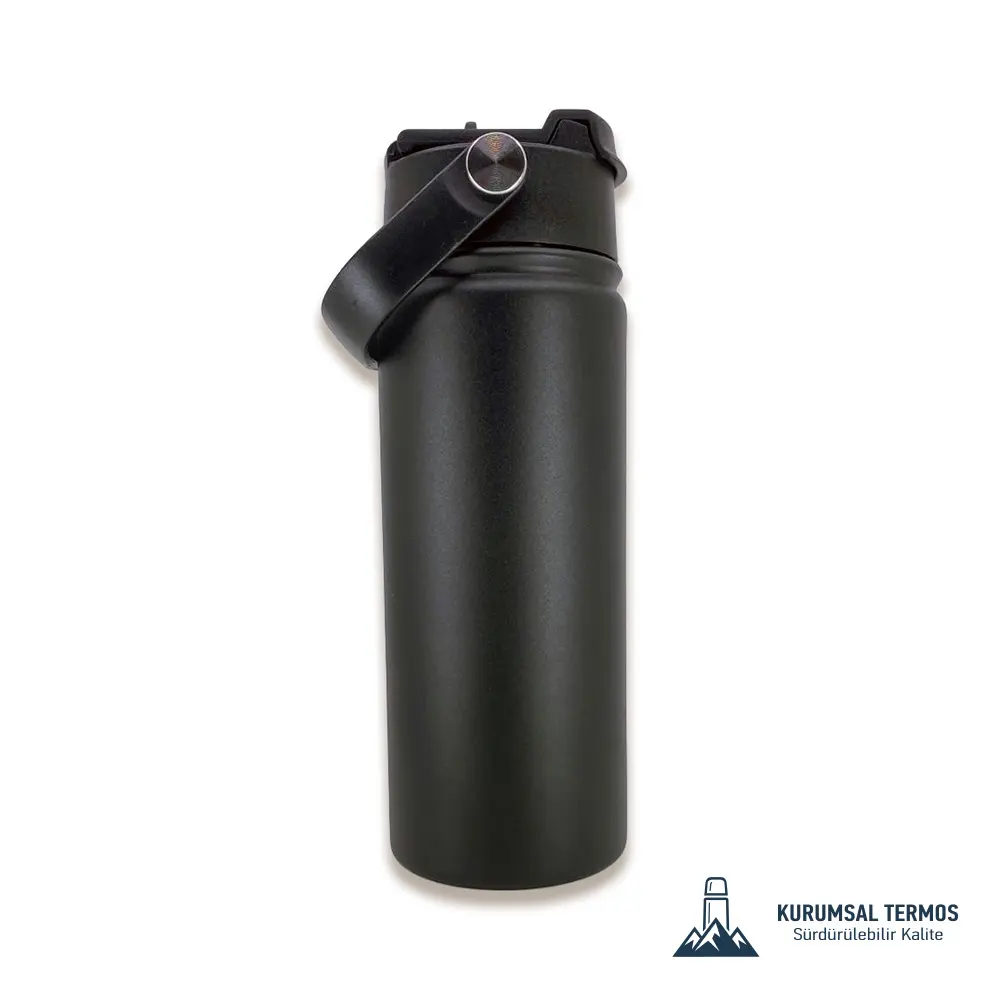 Pipetli Taşıma Saplı Termos 500 ML – Siyah – KTT 7050