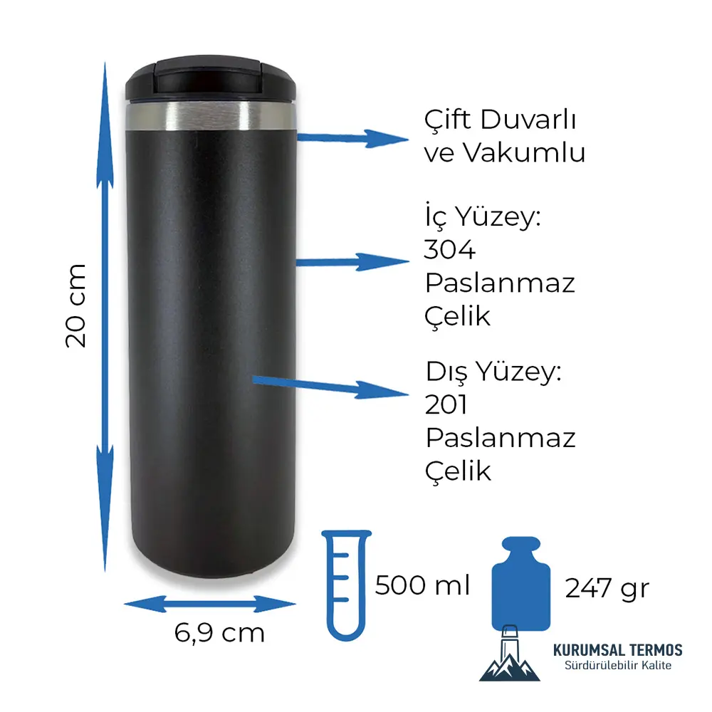 Termos Bardak 500 ML KTT 9002